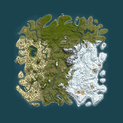 Rust map seed 57425851, 5950x5950m top-down preview
