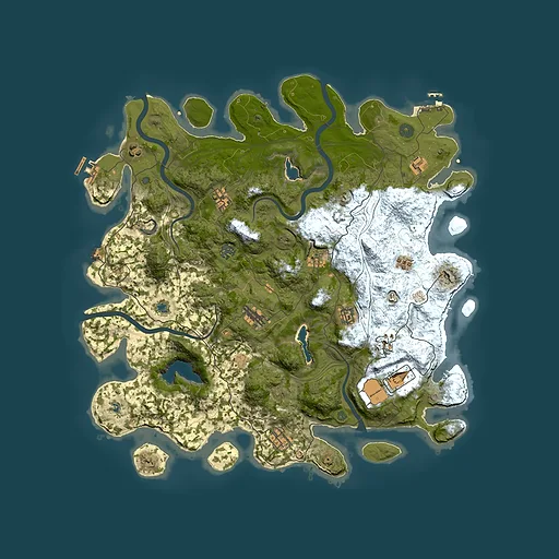 Rust map seed 57425855, 4550x4550m top-down preview
