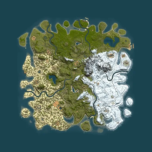Rust map seed 1303408416, 5300x5300m top-down preview