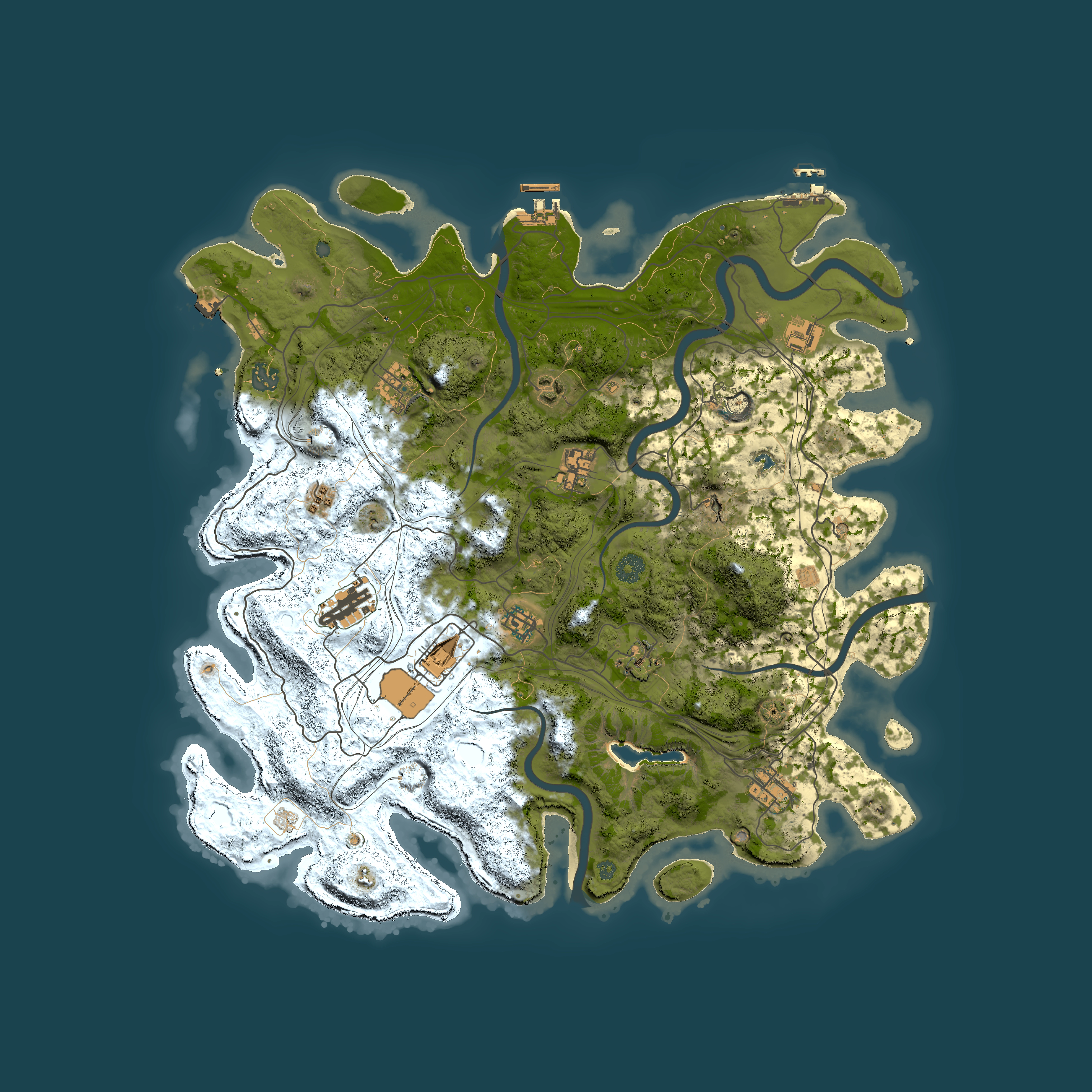 Full top-down render of Rust map seed 2025042134, 4400x4400m