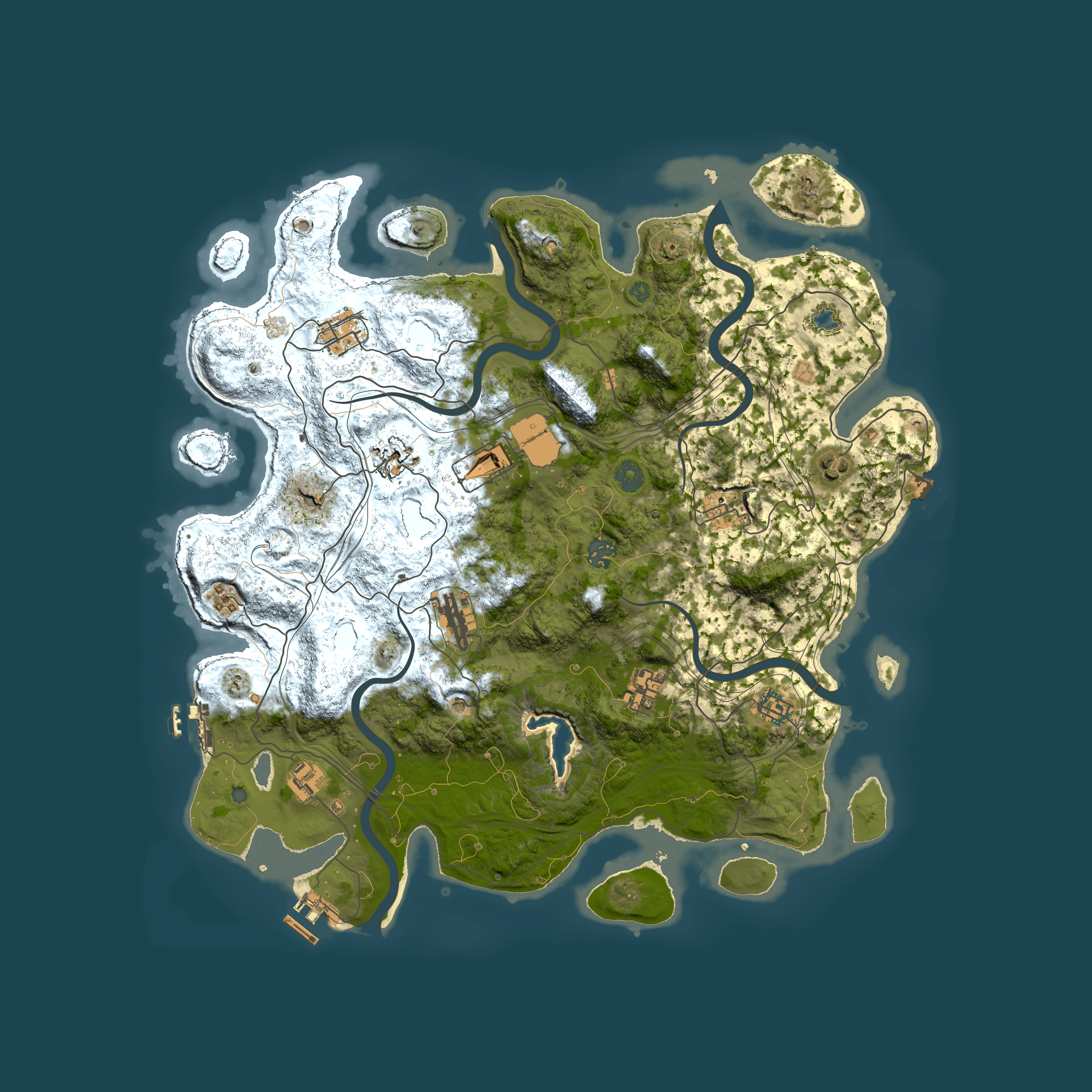 Full top-down render of Rust map seed 5832281, 4300x4300m