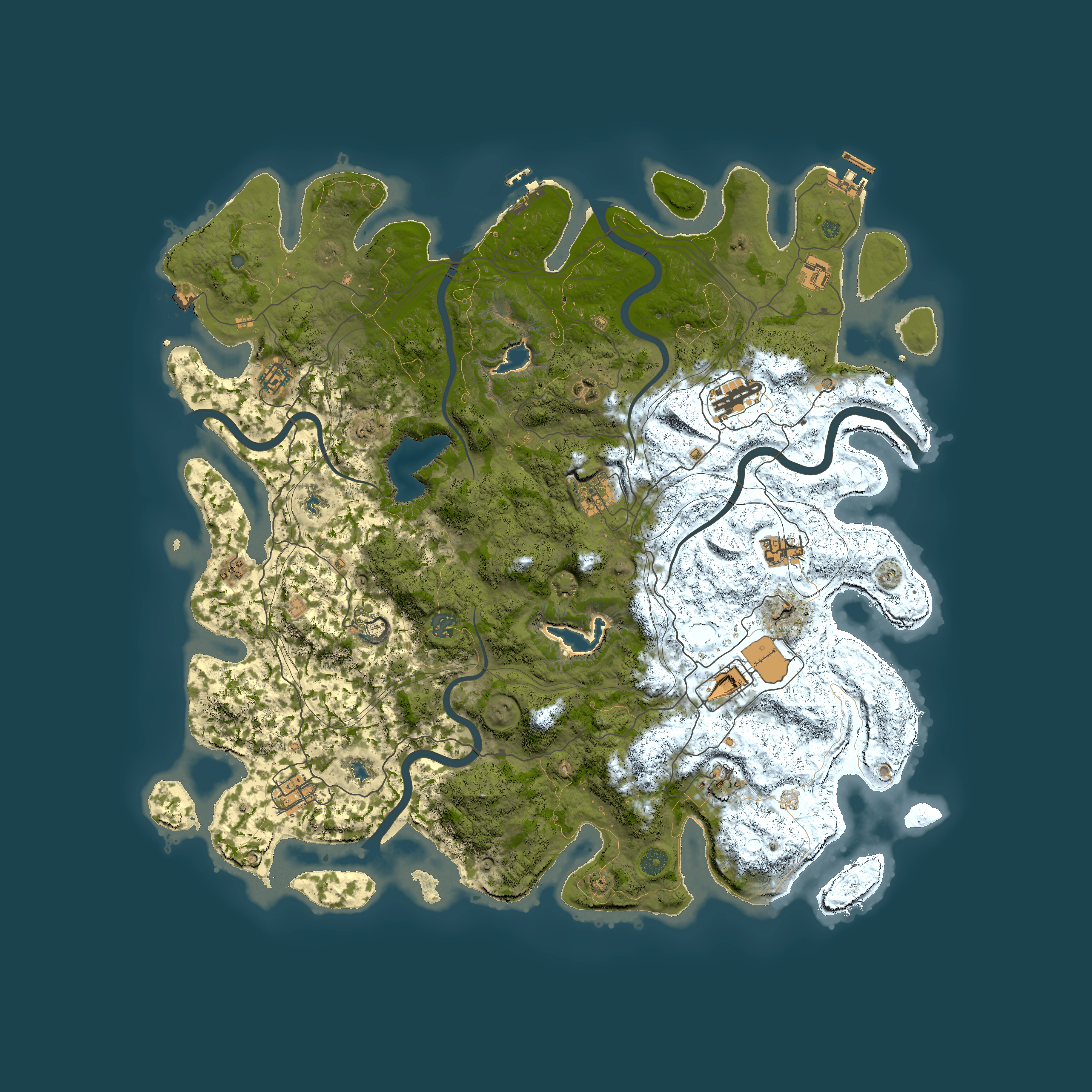 Full top-down render of Rust map seed 1527557226, 4950x4950m