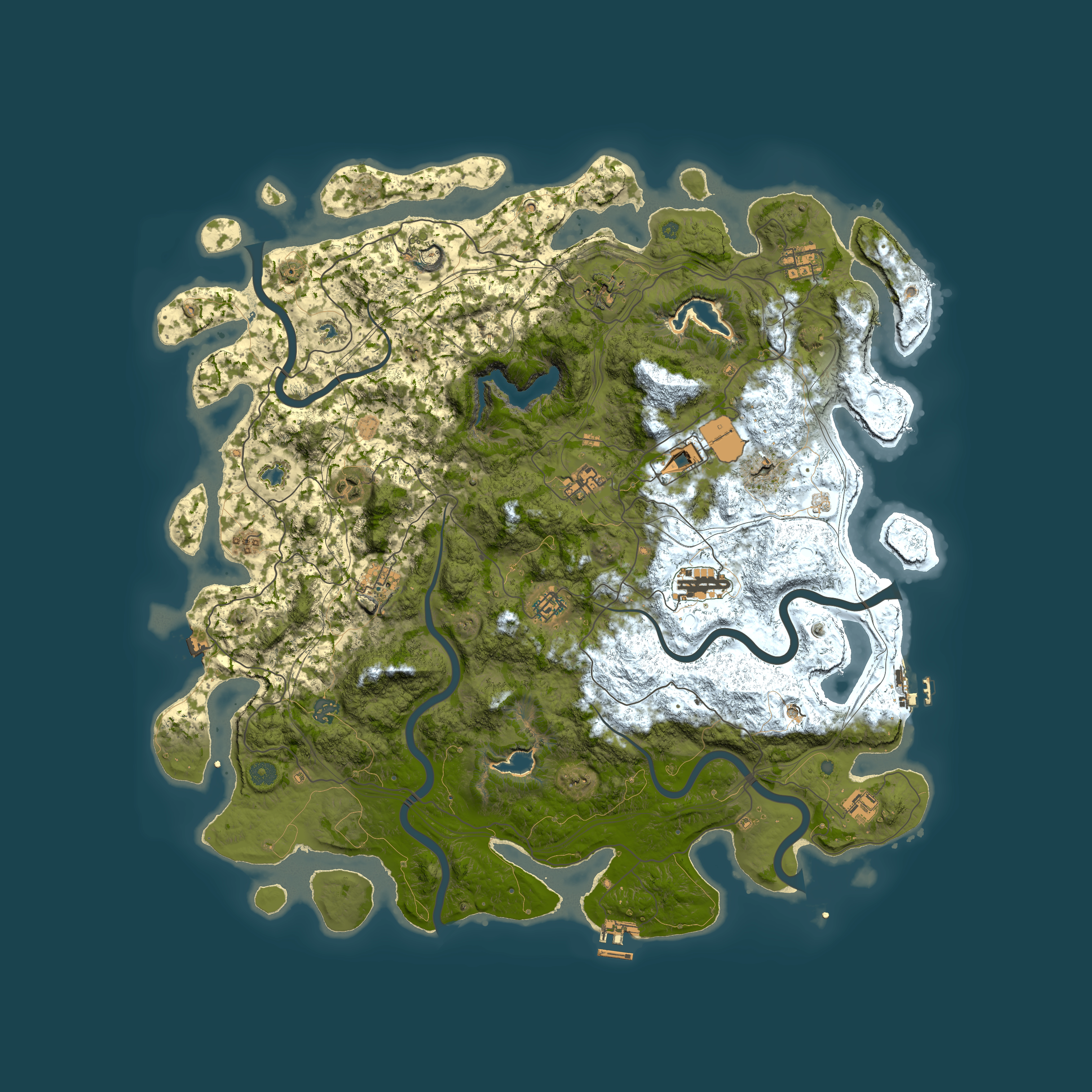 Full top-down render of Rust map seed 1418861197, 4950x4950m