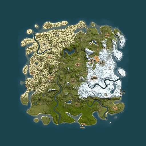 Rust map seed 1418861197, 4950x4950m top-down preview