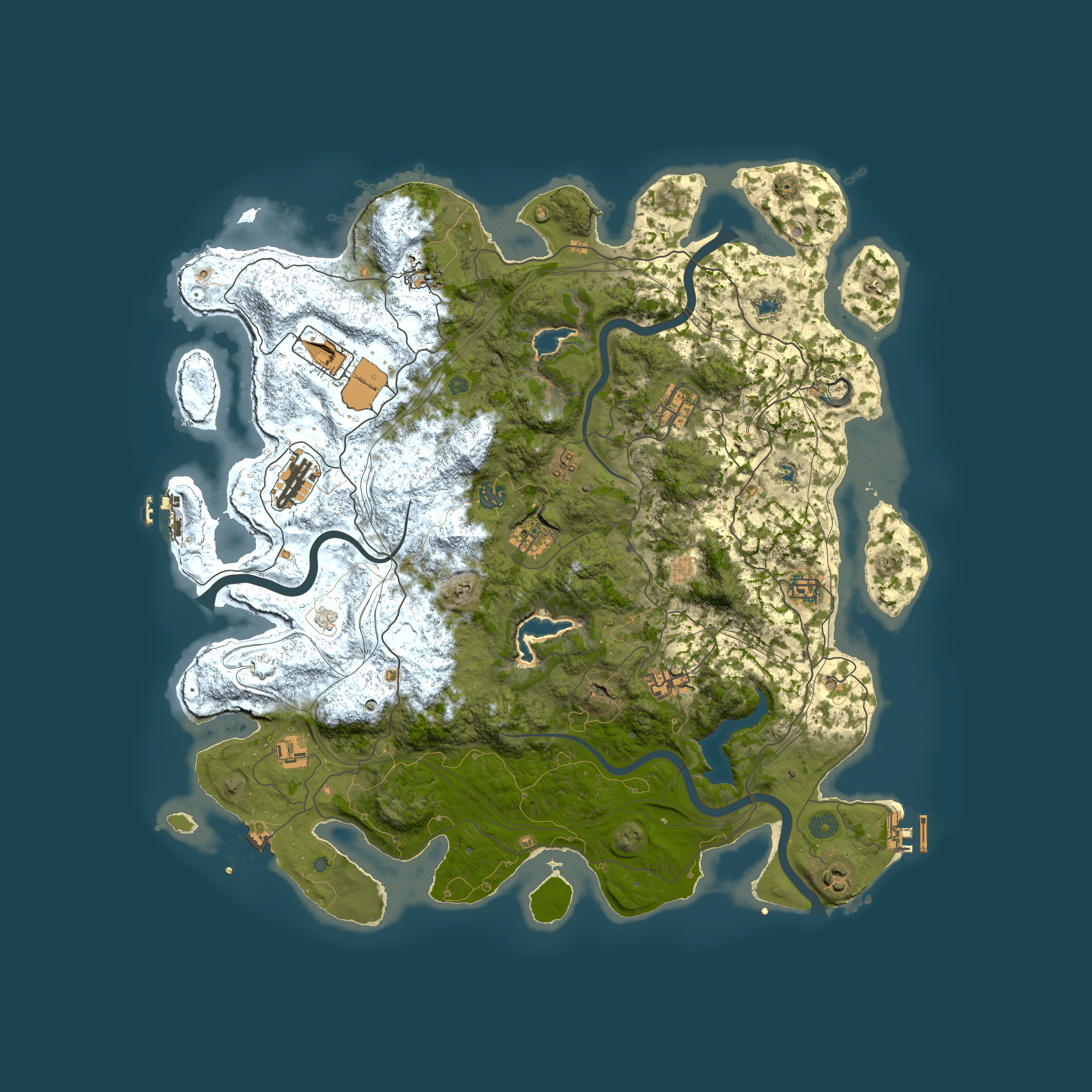 Full top-down render of Rust map seed 1716303968, 4600x4600m