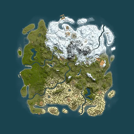 Rust map seed 1105909823, 5300x5300m top-down preview