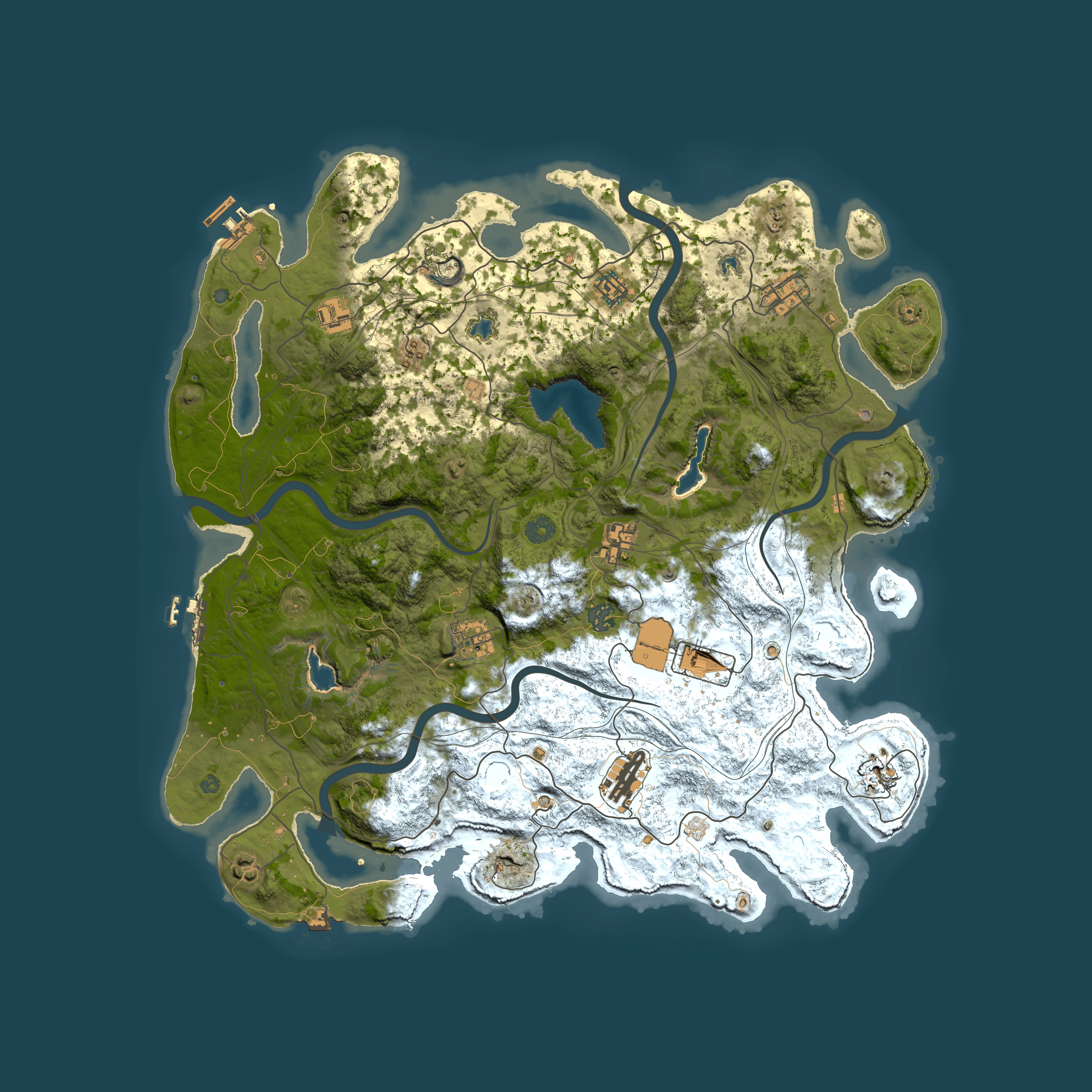 Full top-down render of Rust map seed 1700345104, 4500x4500m