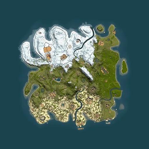 Rust map seed 2012390747, 4000x4000m top-down preview