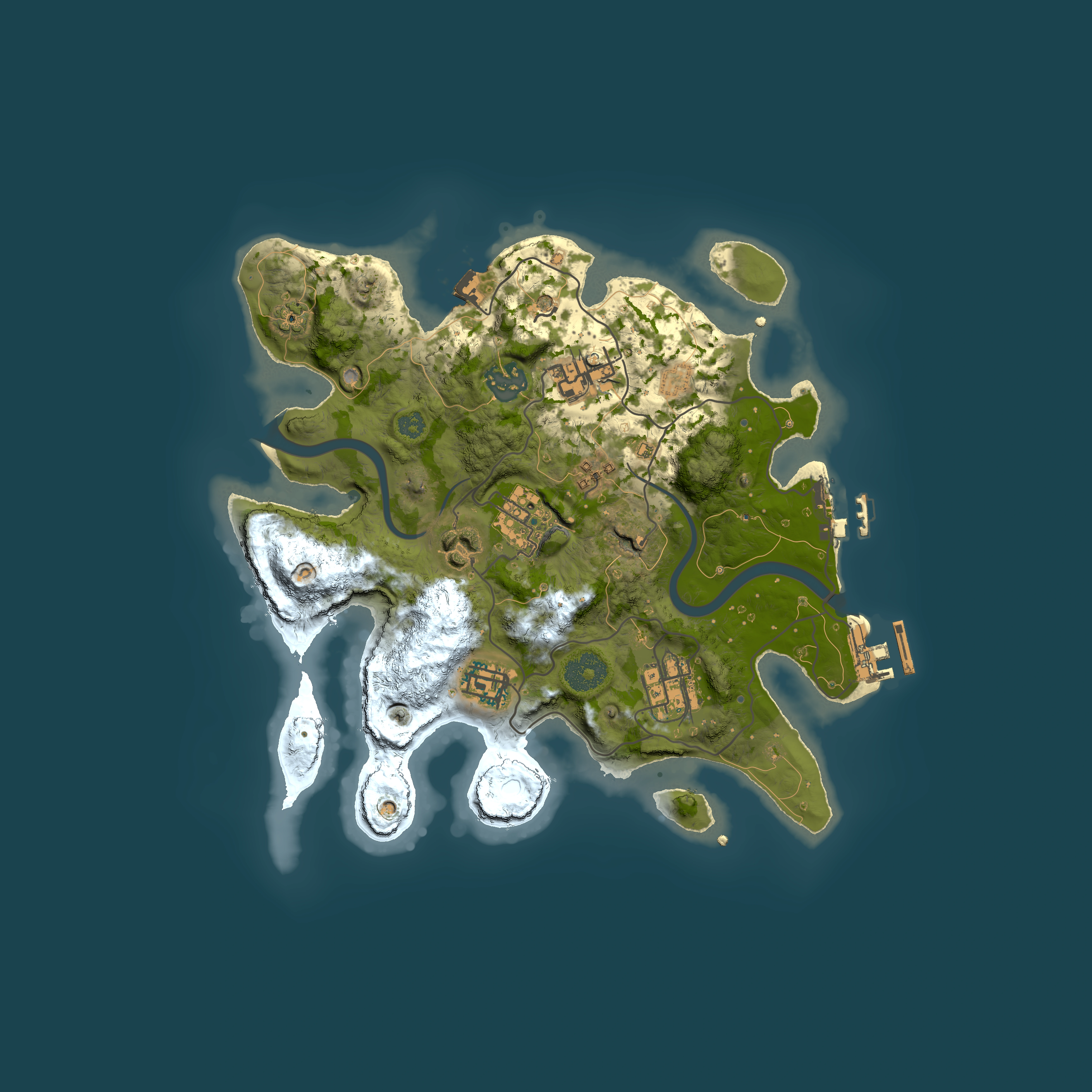 Full top-down render of Rust map seed 54593016, 3000x3000m