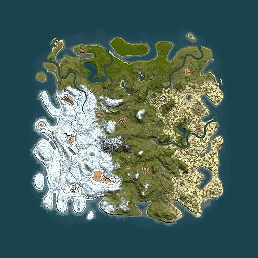 Rust map seed 891695873, 5200x5200m top-down preview