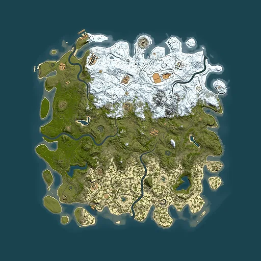 Rust map seed 1371879525, 5500x5500m top-down preview