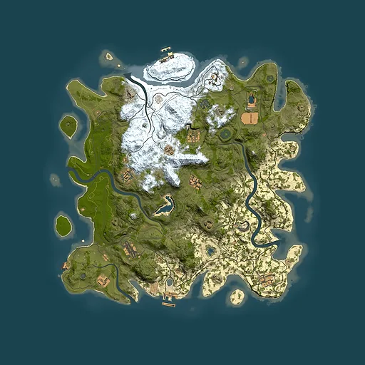 Rust map seed 921921284, 4350x4350m top-down preview
