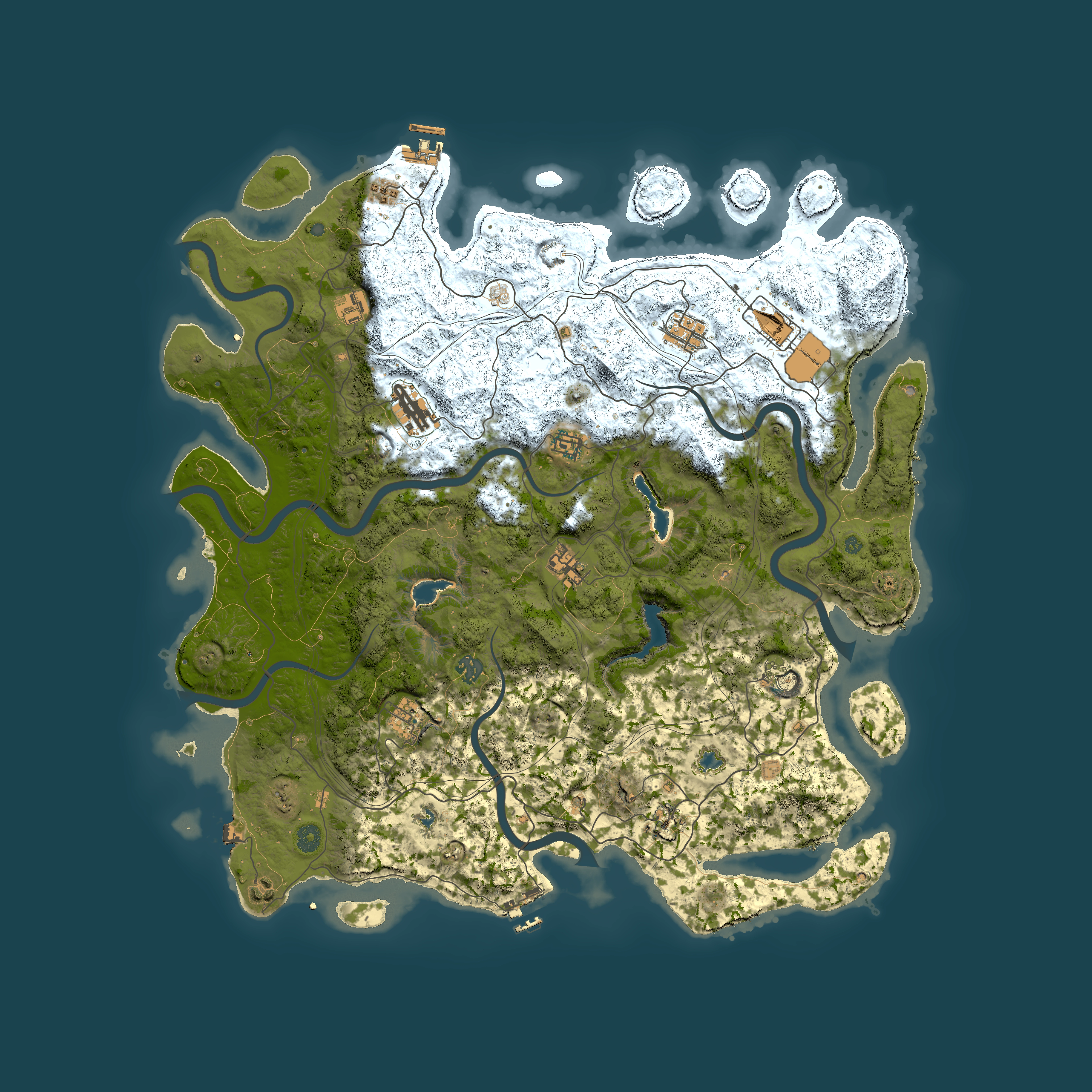Full top-down render of Rust map seed 806733857, 4850x4850m