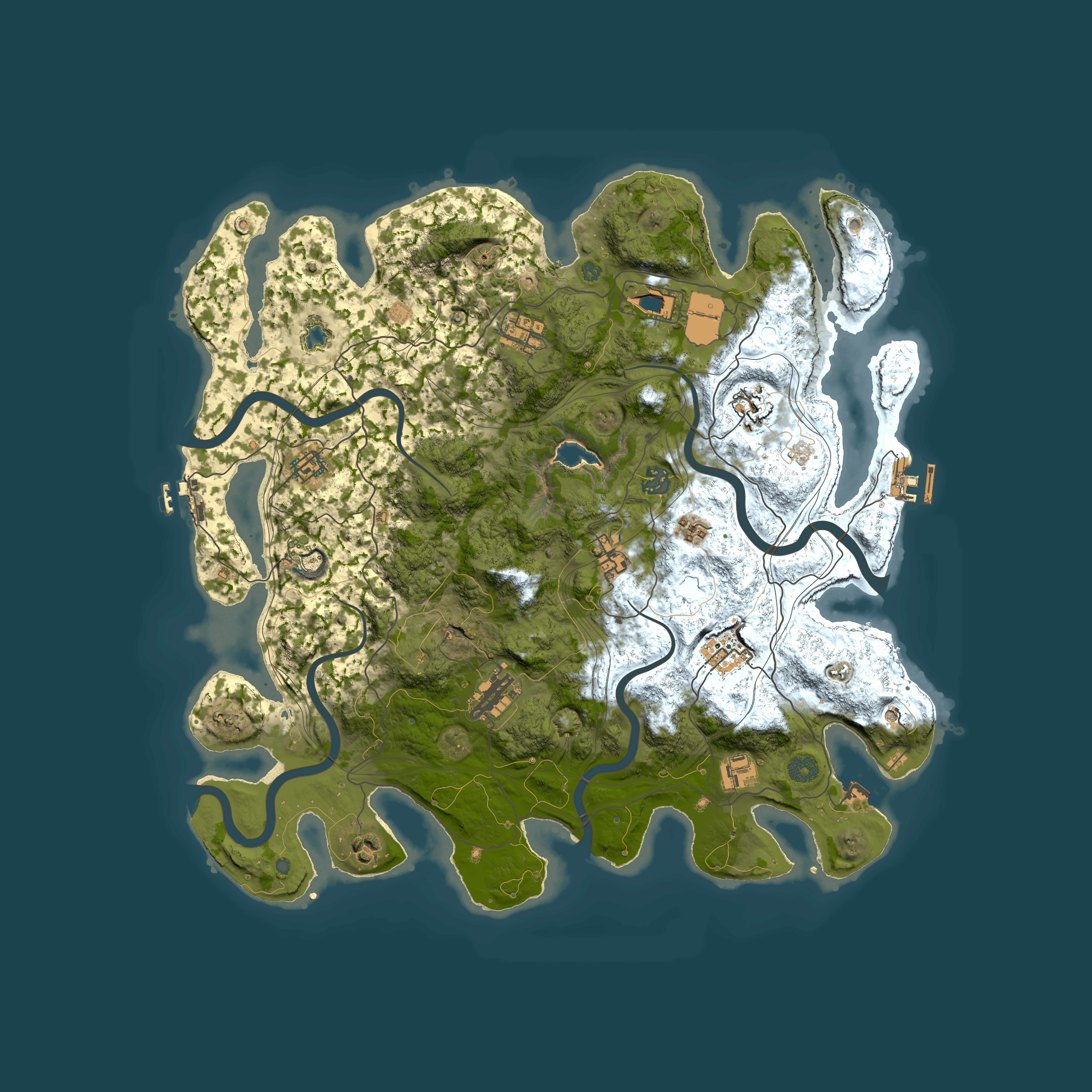 Full top-down render of Rust map seed 152159688, 4350x4350m