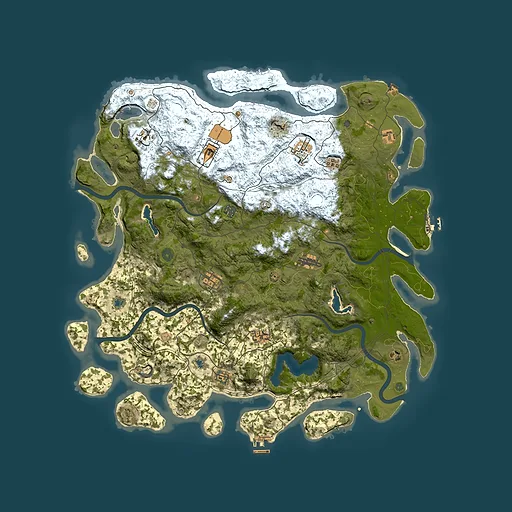 Rust map seed 2124722693, 4950x4950m top-down preview