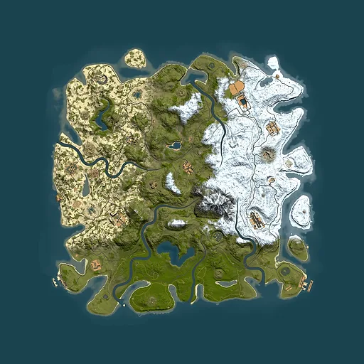 Rust map seed 1497333323, 5000x5000m top-down preview