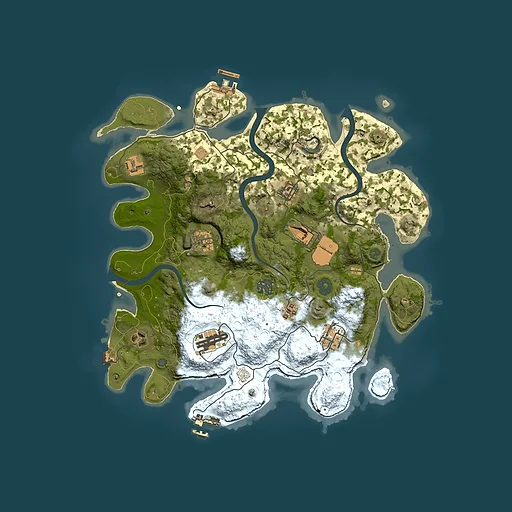 Rust map seed 1010496093, 3550x3550m top-down preview