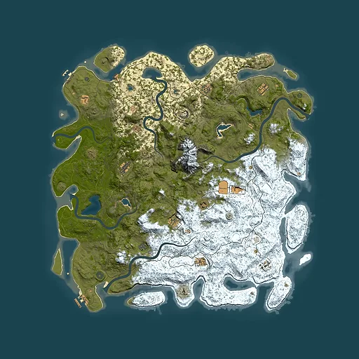 Rust map seed 945659407, 5700x5700m top-down preview