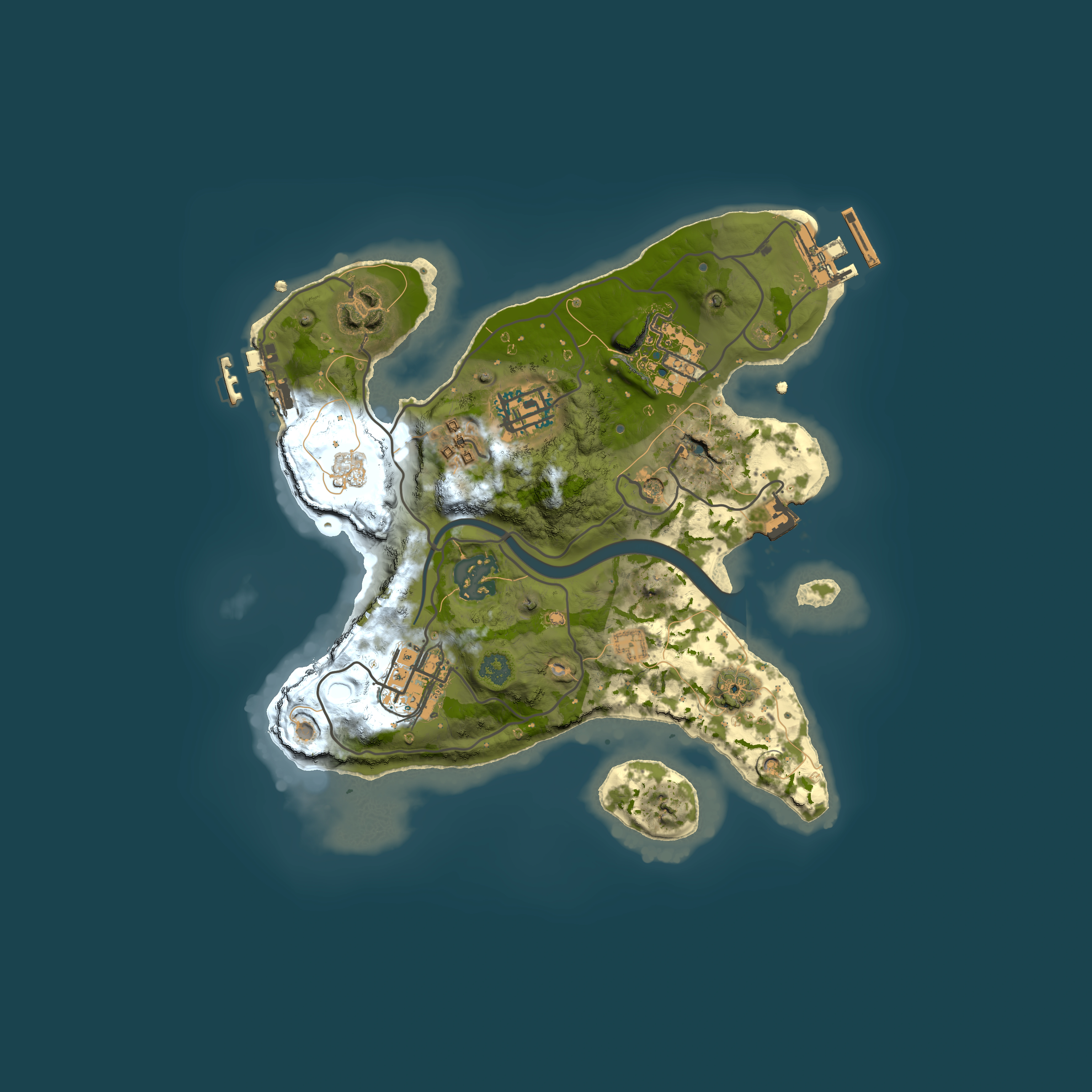 Full top-down render of Rust map seed 2030252239, 2500x2500m