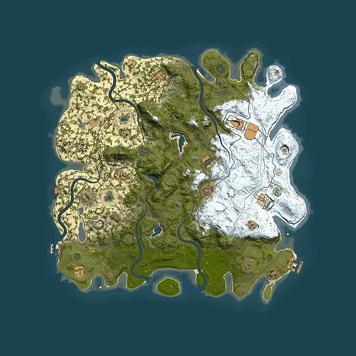 Rust map seed 1861249749, 4600x4600m top-down preview