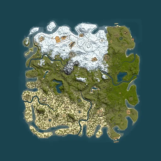 Rust map seed 373744768, 5350x5350m top-down preview