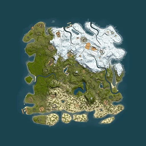 Rust map seed 2020892001, 4550x4550m top-down preview