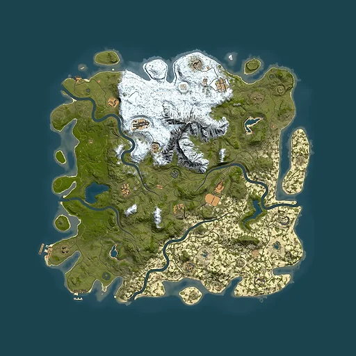Rust map seed 1951439222, 5100x5100m top-down preview