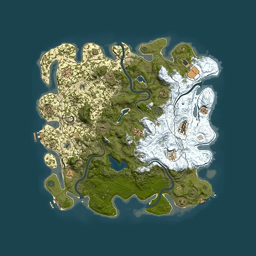Rust map seed 1323443792, 4500x4500m top-down preview