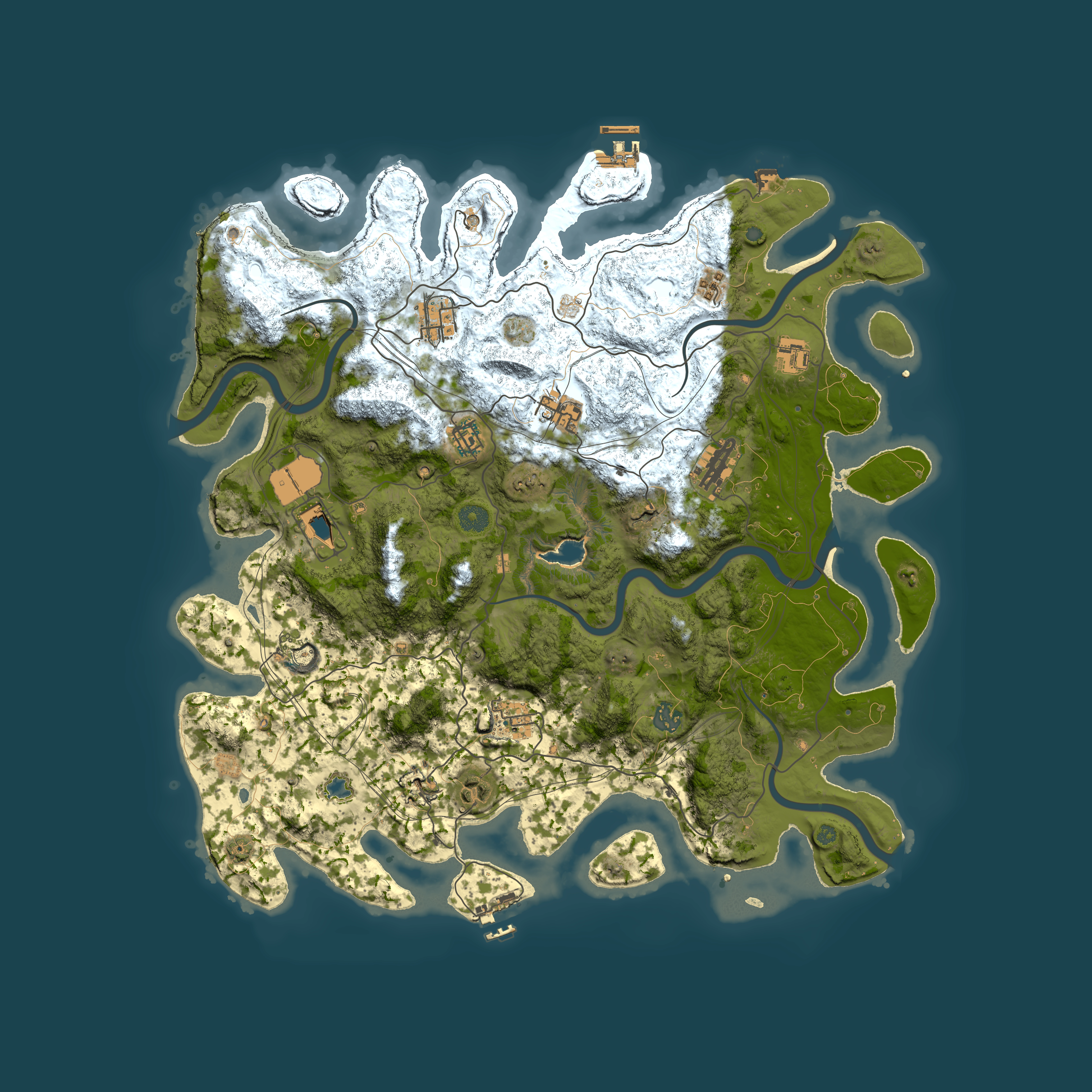 Full top-down render of Rust map seed 541465454, 4400x4400m