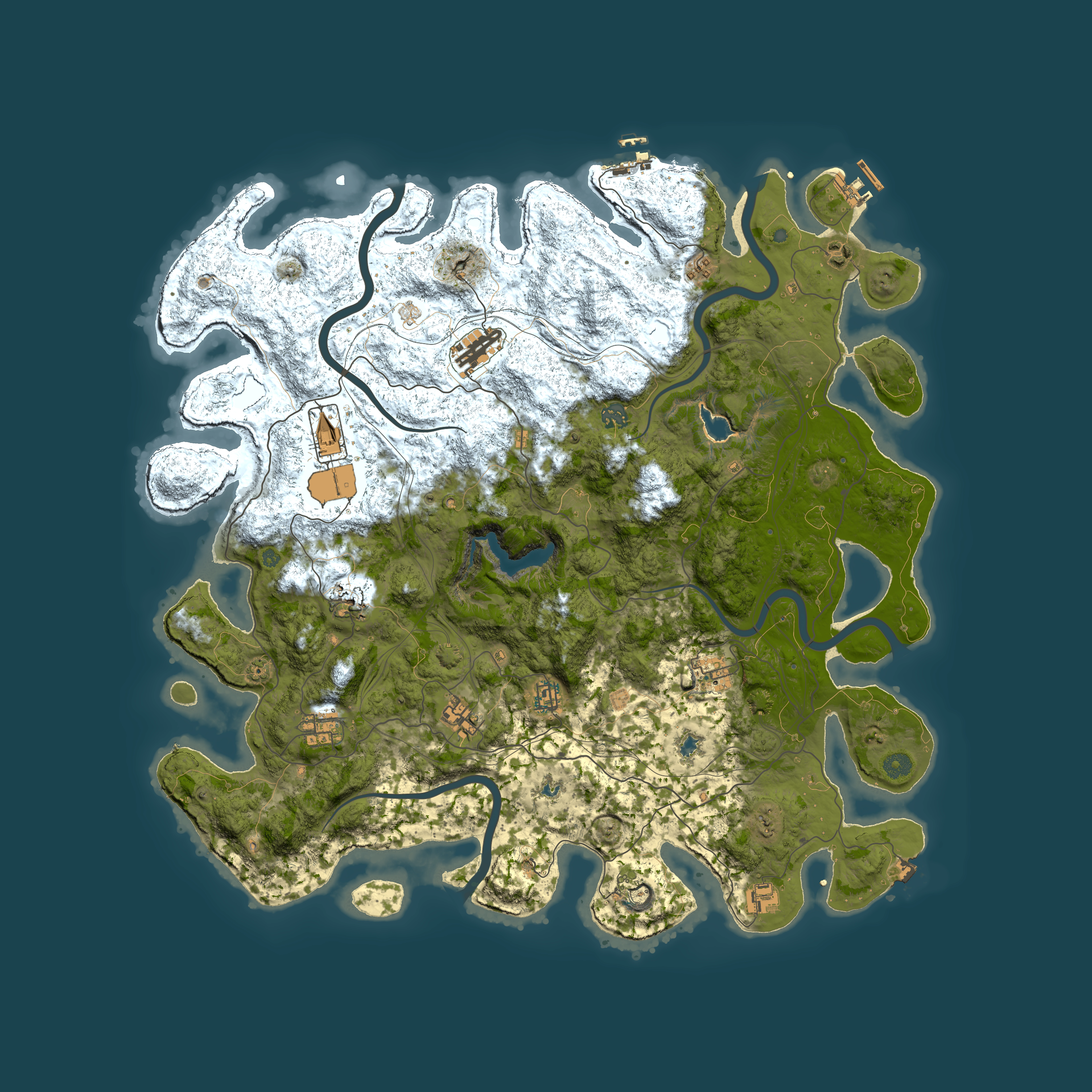 Full top-down render of Rust map seed 69226119, 4850x4850m