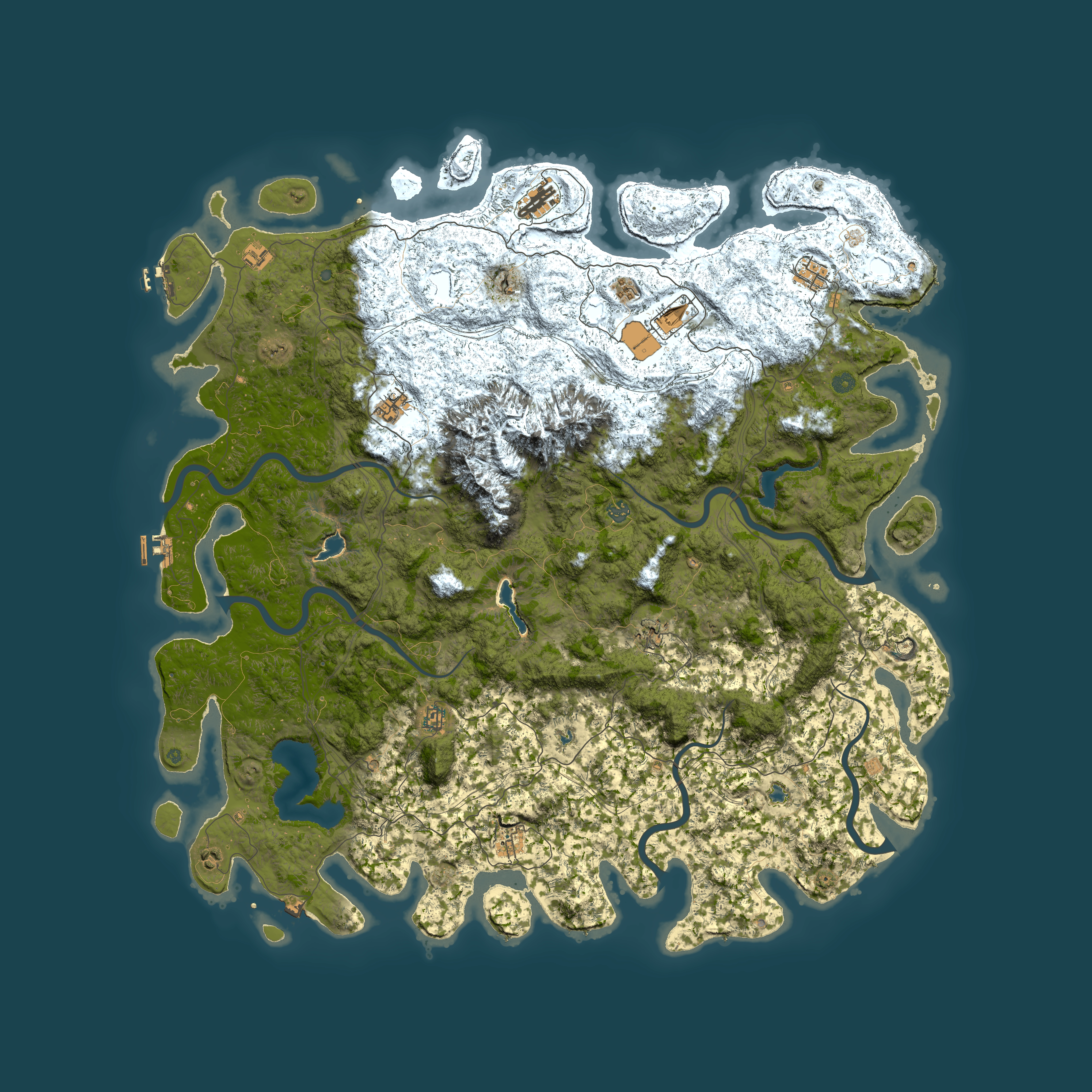 Full top-down render of Rust map seed 1471357696, 5950x5950m