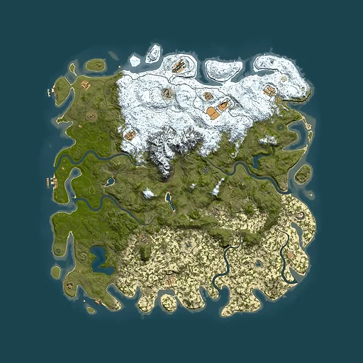 Rust map seed 1471357696, 5950x5950m top-down preview