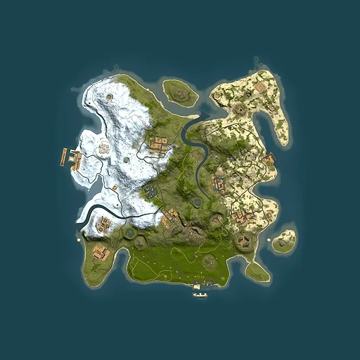 Rust map seed 499574938, 3000x3000m top-down preview