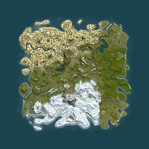 Rust map seed 274189747, 5850x5850m top-down preview