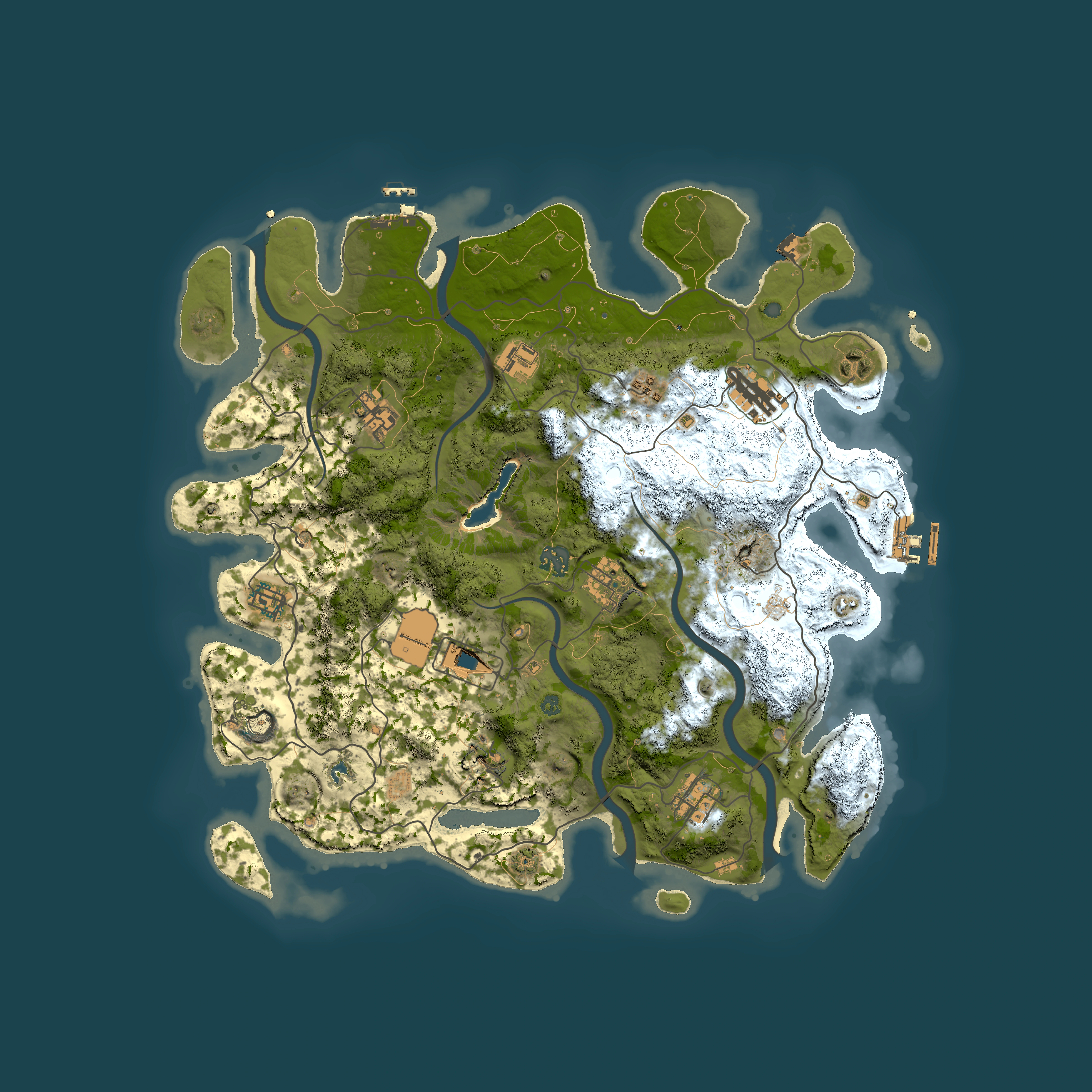 Full top-down render of Rust map seed 963054014, 4050x4050m