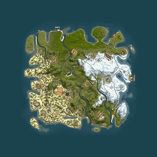 Rust map seed 963054014, 4050x4050m top-down preview