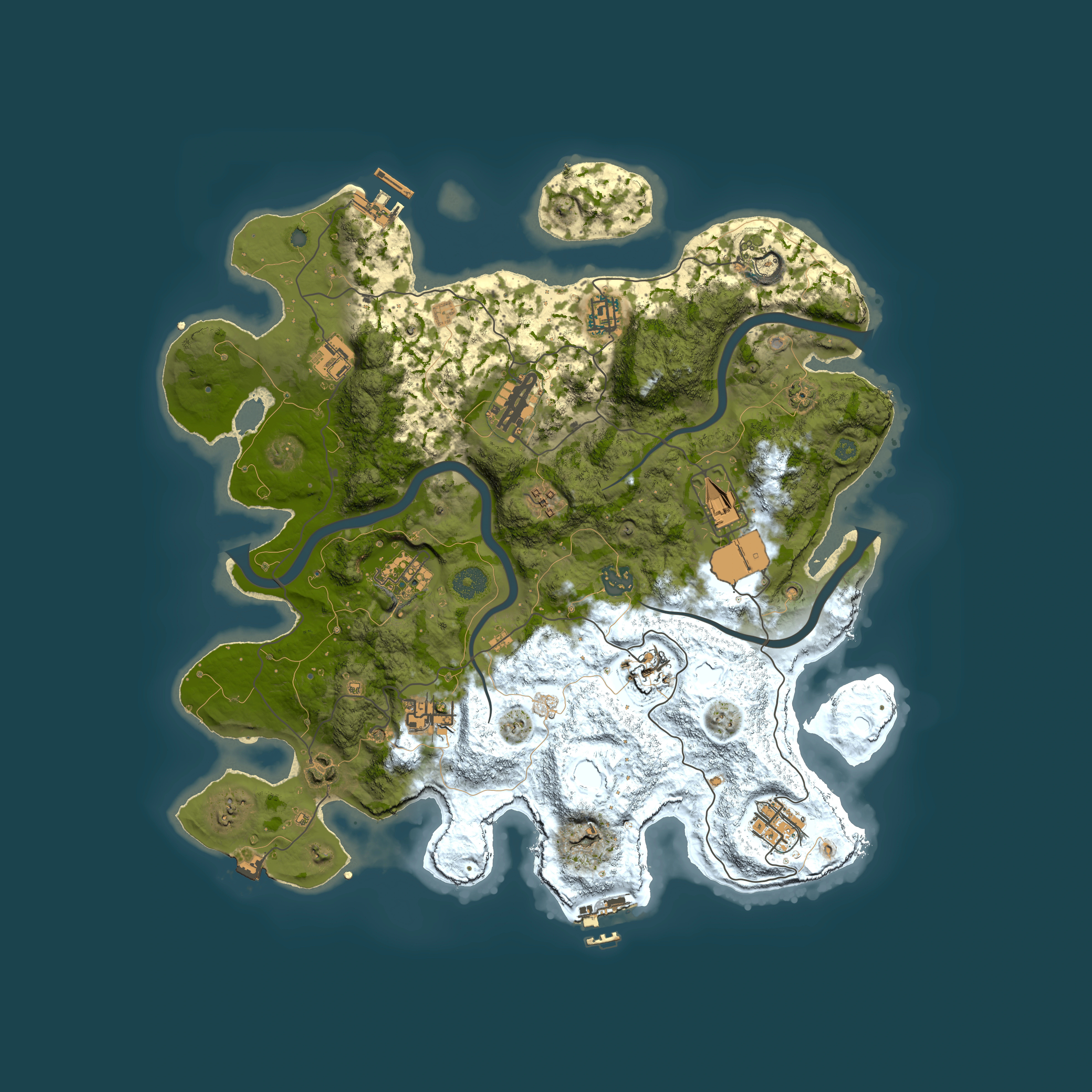Full top-down render of Rust map seed 113426504, 3900x3900m
