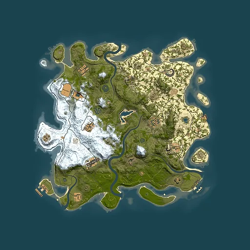 Rust map seed 39025918, 4100x4100m top-down preview
