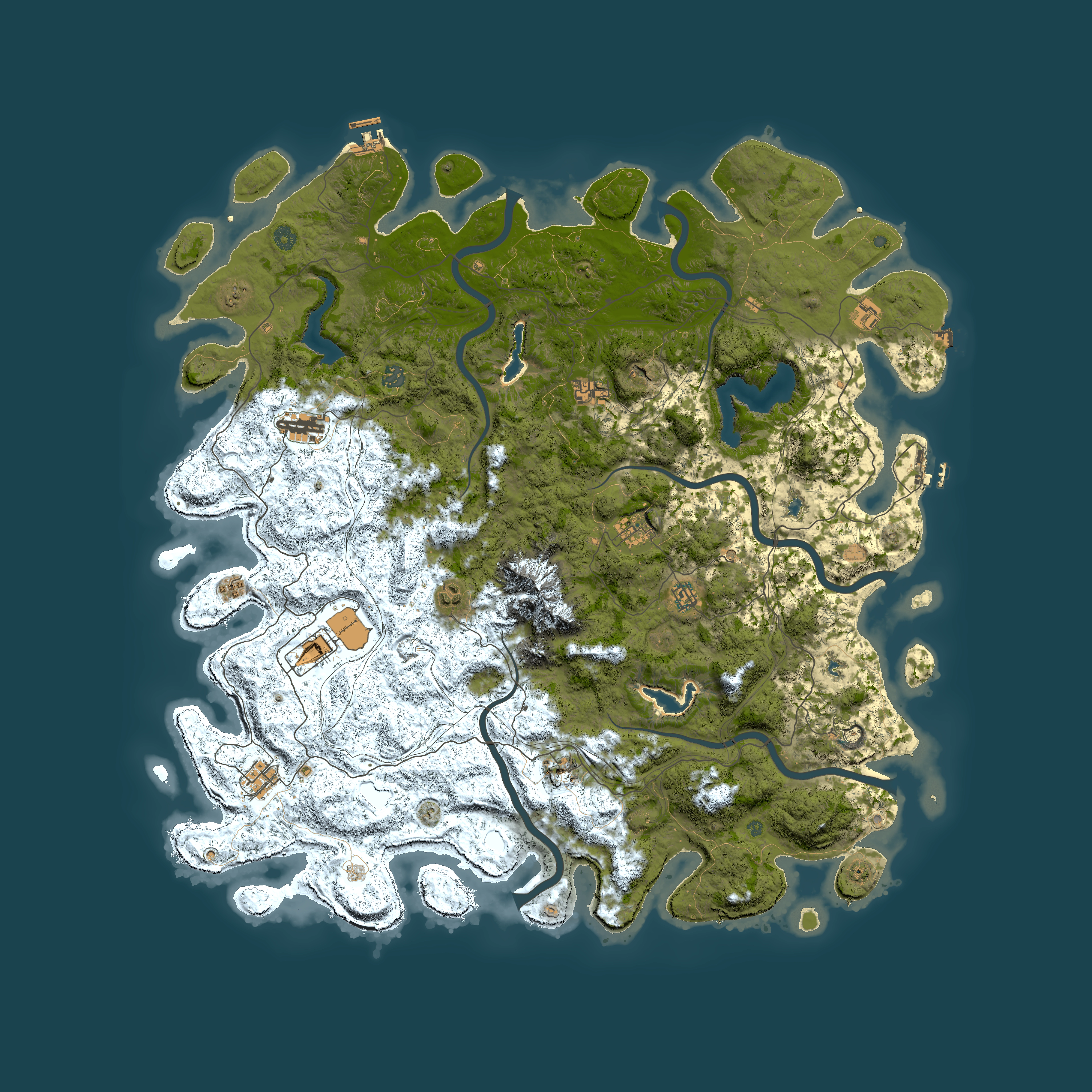 Full top-down render of Rust map seed 960304861, 5500x5500m