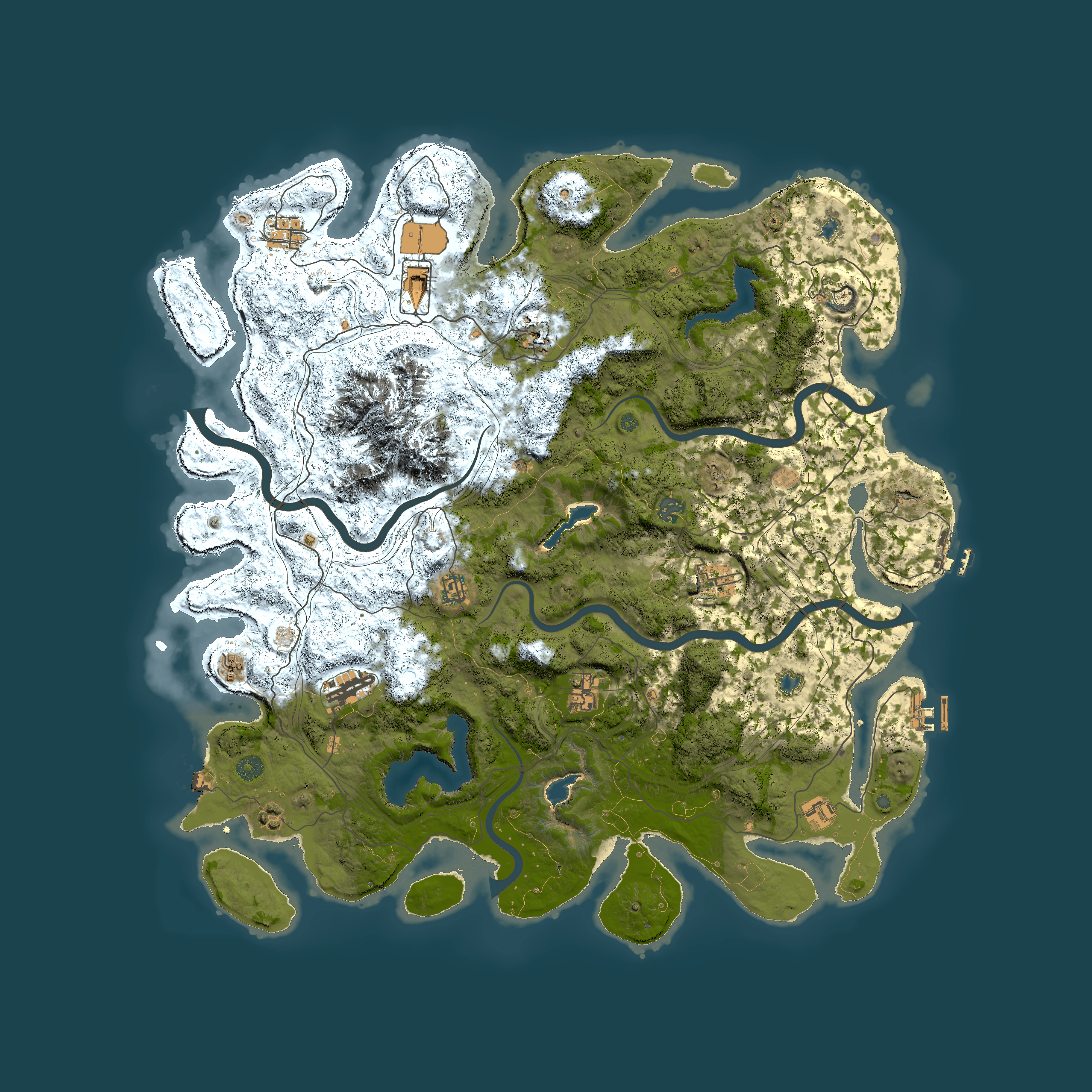 Full top-down render of Rust map seed 398704510, 5000x5000m