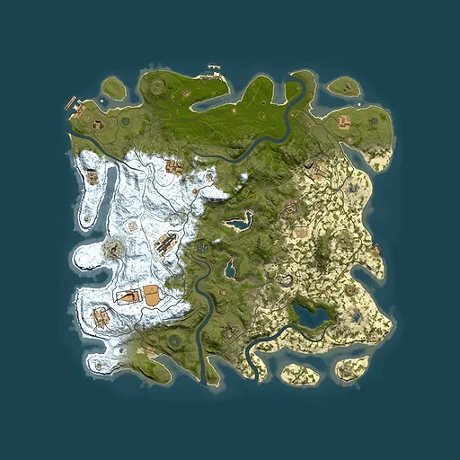 Rust map seed 1884665766, 4500x4500m top-down preview