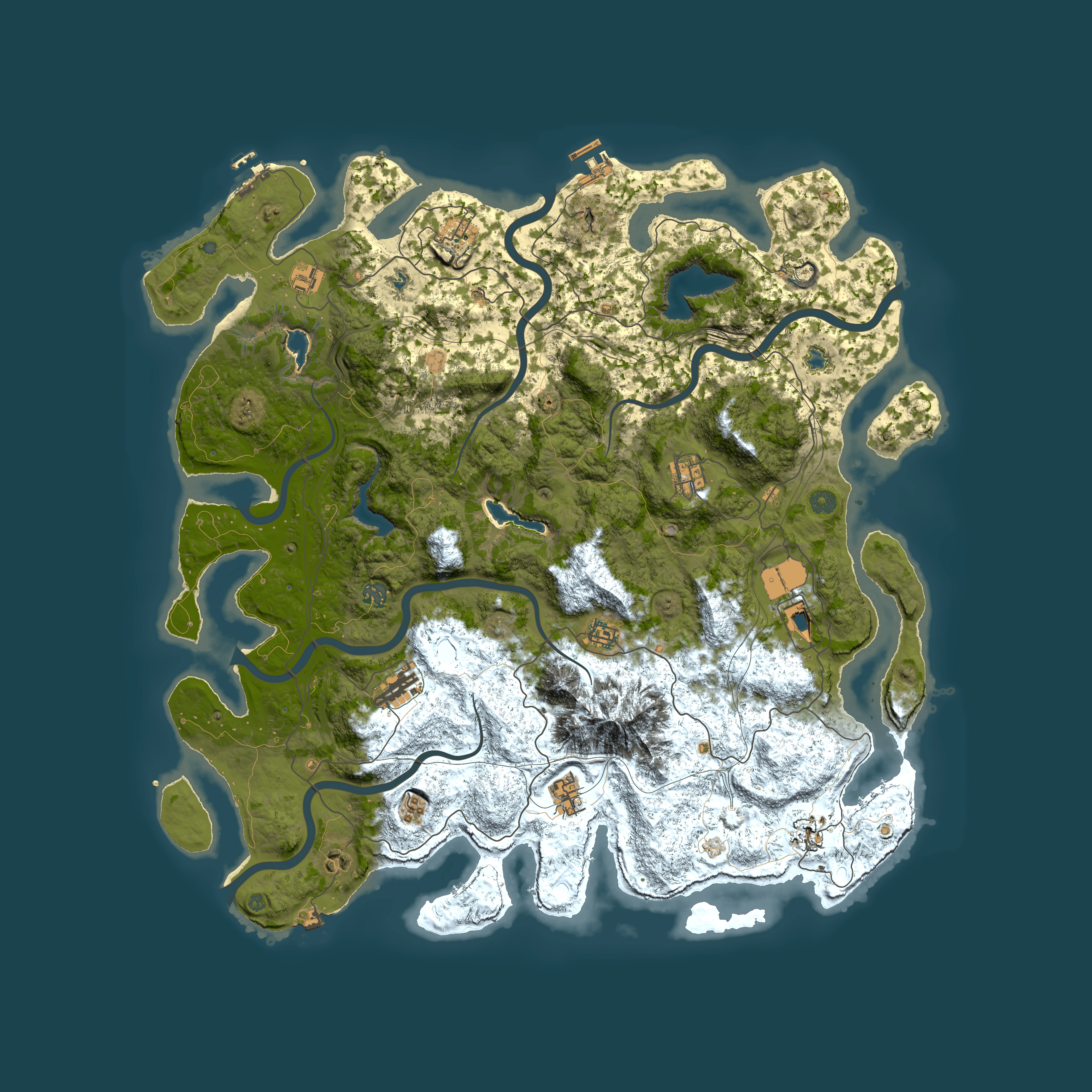 Full top-down render of Rust map seed 1203932799, 5050x5050m