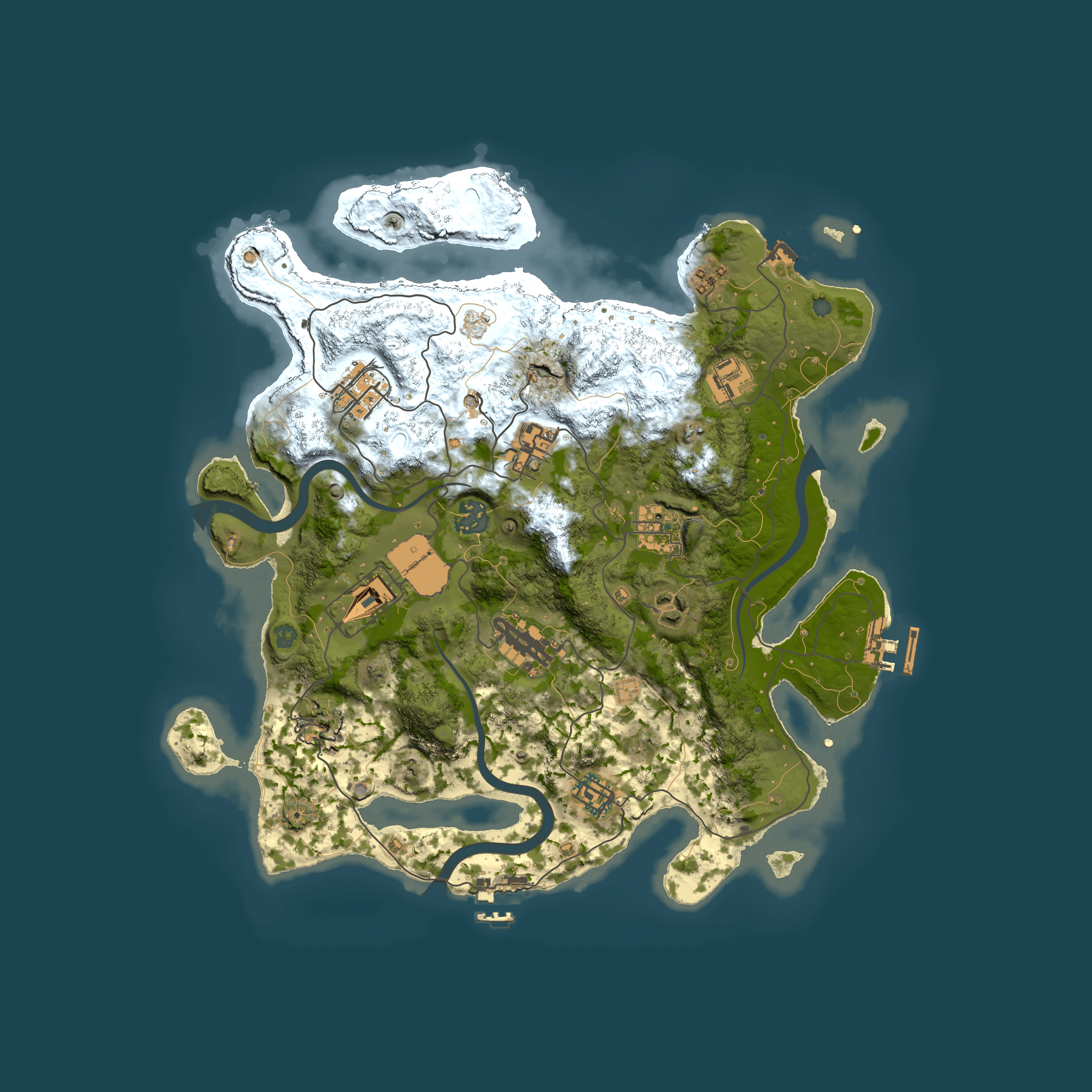 Full top-down render of Rust map seed 1942740315, 3550x3550m