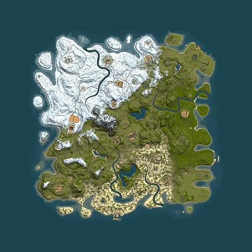 Rust map seed 1169863409, 5300x5300m top-down preview