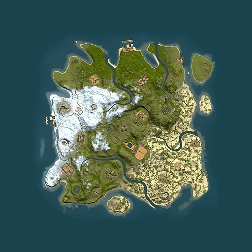 Rust map seed 1273329638, 3800x3800m top-down preview