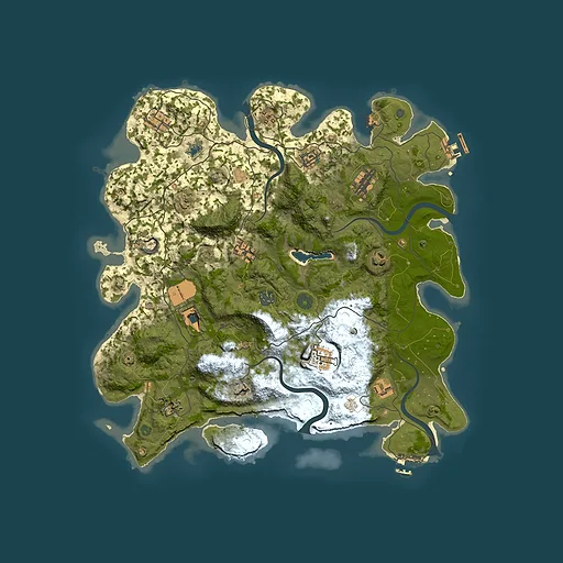 Rust map seed 1477186046, 4100x4100m top-down preview