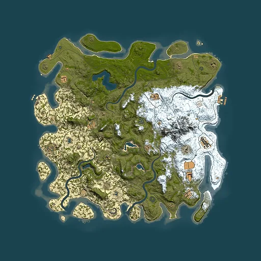 Rust map seed 2030003582, 5250x5250m top-down preview
