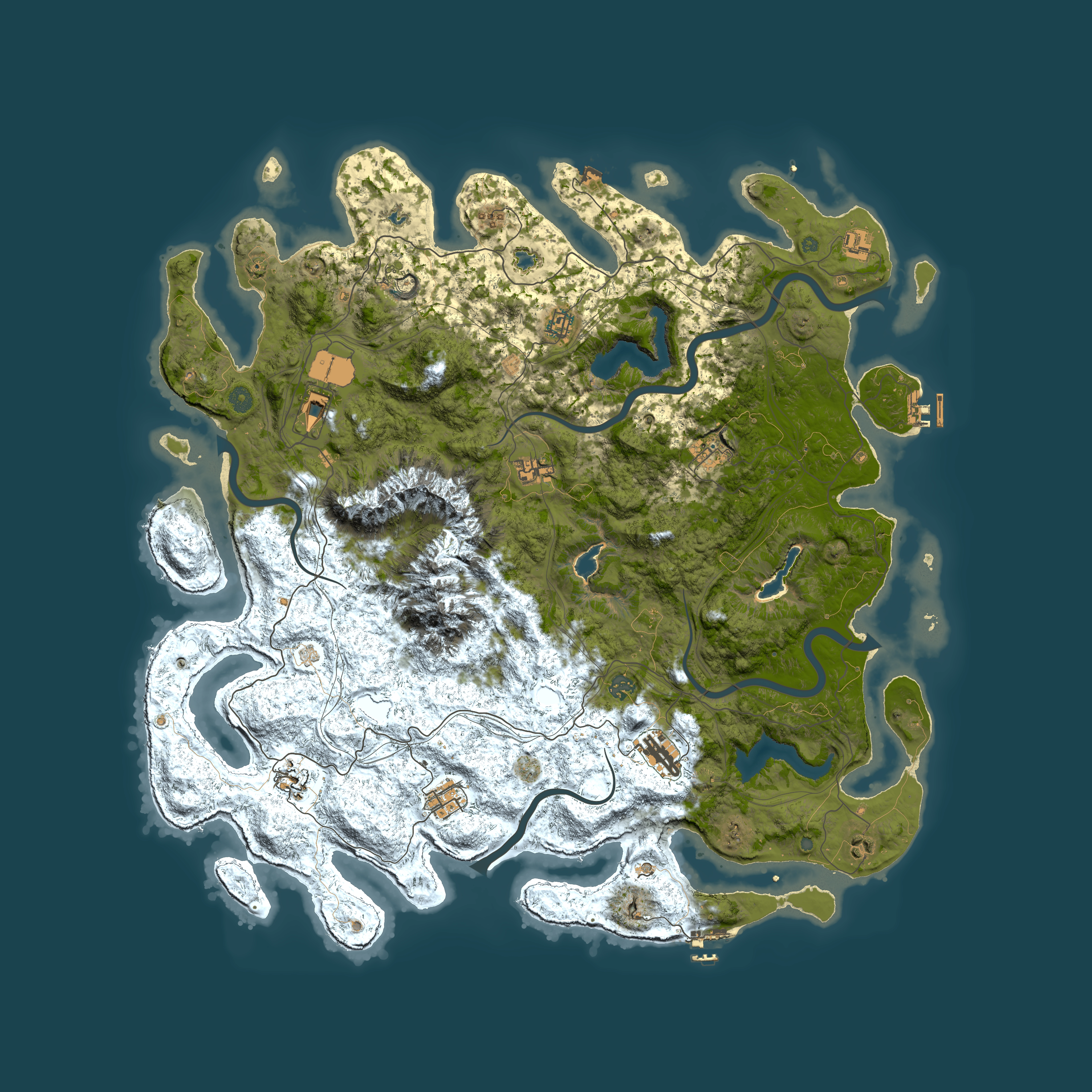 Full top-down render of Rust map seed 1074949126, 5250x5250m