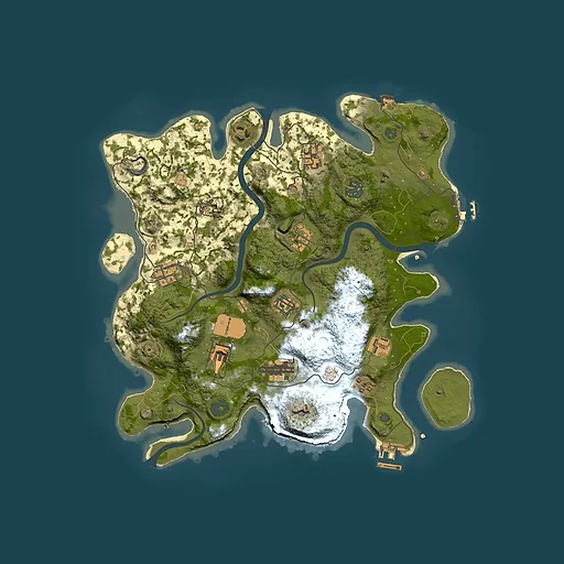 Rust map seed 531417421, 3600x3600m top-down preview