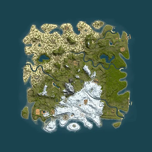 Rust map seed 677658467, 5400x5400m top-down preview